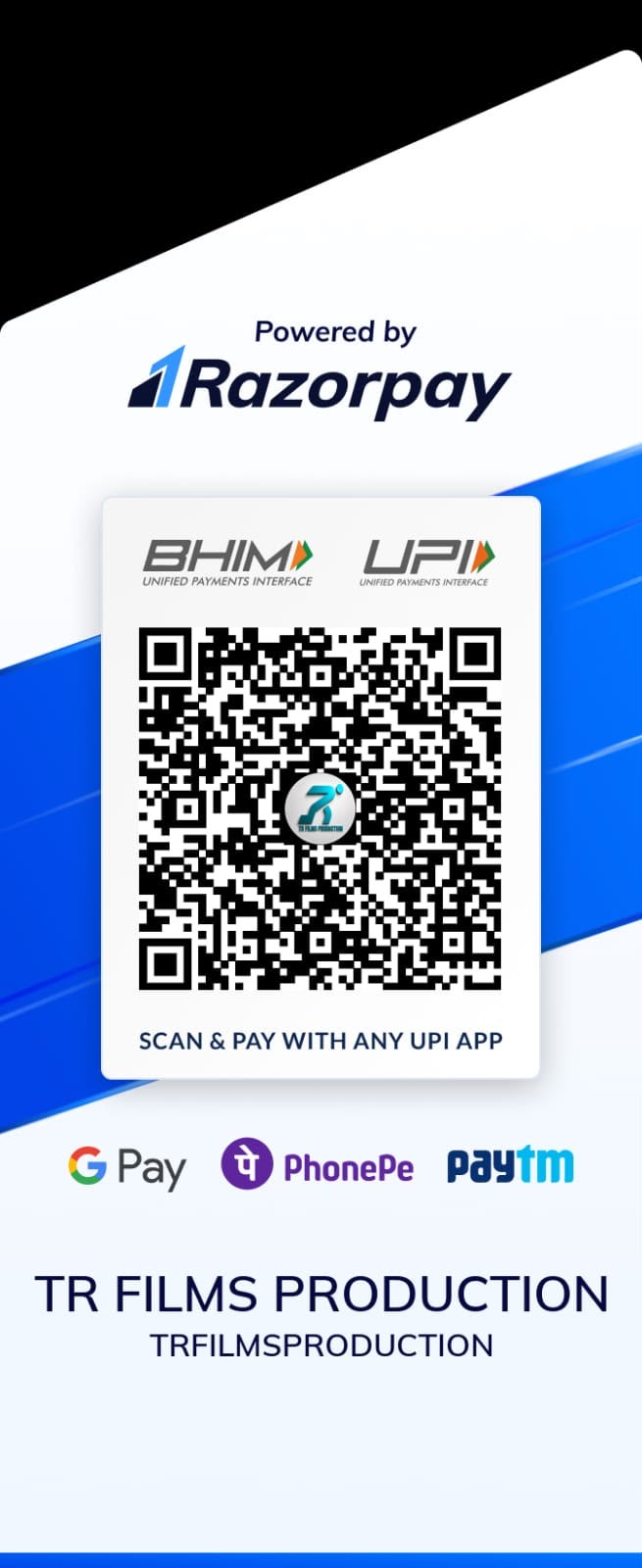 TR Films Production UPI QR code